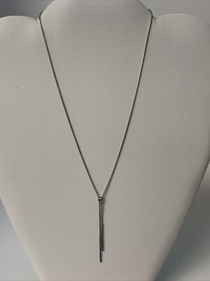 Italian 925 silver necklace Simple And Sleek Style With Two Dangles