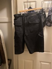 Mens Cargo Shorts Belted Flat Front Pockets Washed Lounge - 40