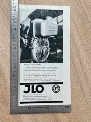 JLO Motoren Prüfstand Pinneberg Original Vintage Werbung 1967 Reklame advert