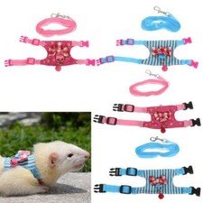 Hamster Rabbit Harness Leash Set For Ferret Guinea Pig Small Pet Chest Strap