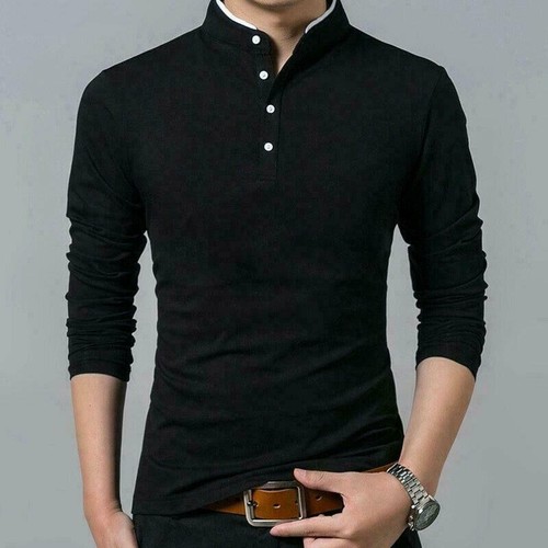 Franelas Camisas Para Hombre De Vestir Camisa Polo Para Long Sleeve Shirts  Tops | eBay