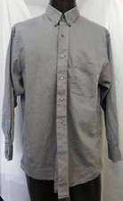 Van Heusen Light Grey Long Sleeve Shirt Size 34" Chest Gray Easy Care