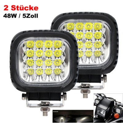 LED Arbeitsscheinwerfer 2X 48W Cree 12V 24V Auto Strahler Traktor Scheinwerfer