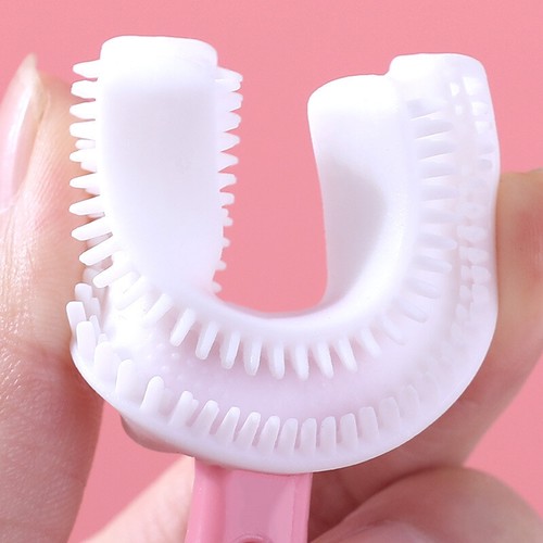 Kid U-Shape Toothbrush 360° Baby Oral Cleaning Soft Silicone Manual Brush Health - Picture 10 of 16
