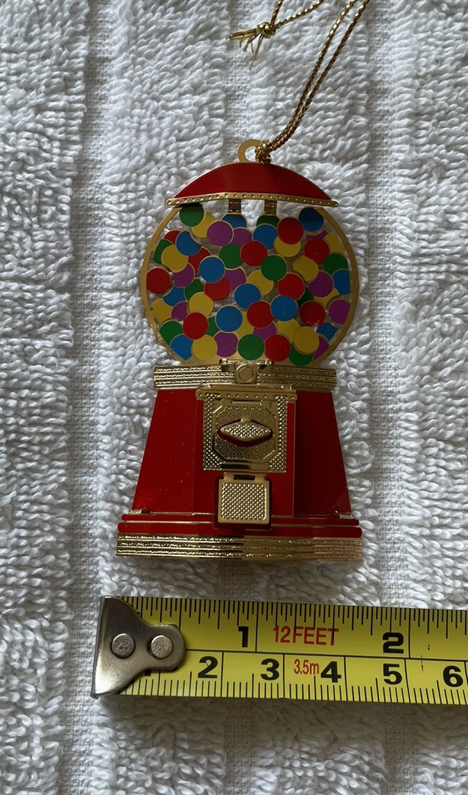 Baldwin 24kt Gold Finished Brass Gumball Machine Ornament Colorful