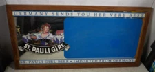 Vintage 1970s St Pauli Girl Beer Mirror Chalkboard Sign