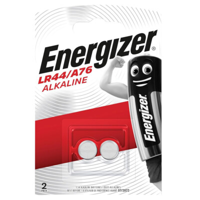 kQ Energizer Batterie Alkaline Knopfzelle LR44 / A76 1,5V 2er Blister