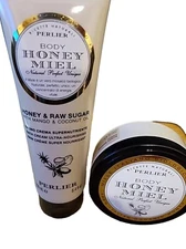 Perlier Body Honey Miel, and "Honey and Raw Sugar Cream with Mango and Coconut