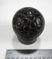 Carpet Ball Home Decoration 3" Rustic Metal Sphere Orb with Circular Designs