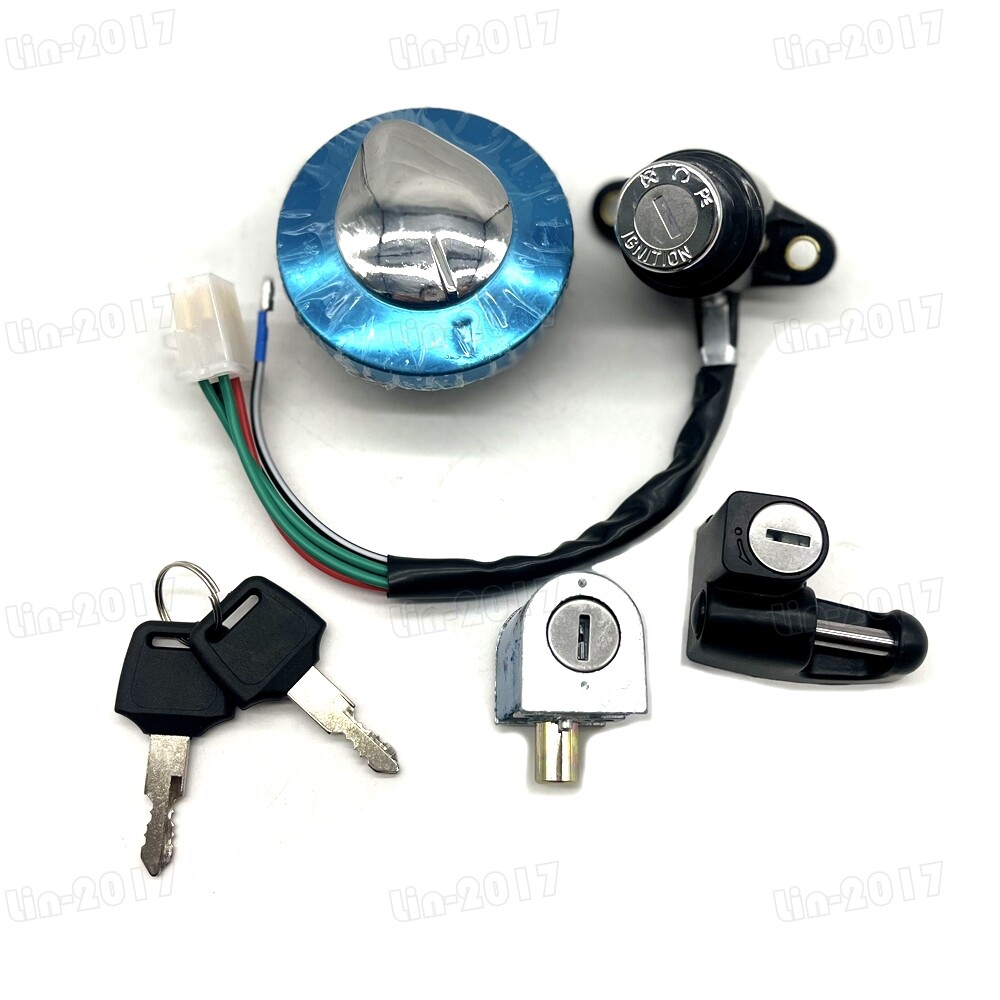 Ignition Switch Fuel Gas Cap Seat Lock Set For Honda Rebel 250