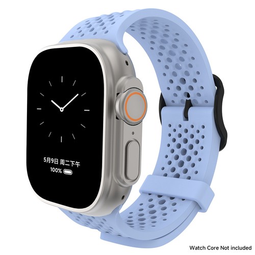 Silicone Strap For Apple Watch Bands Ultra2 42/46/49mm sport breathable bracelet - Picture 27 of 30