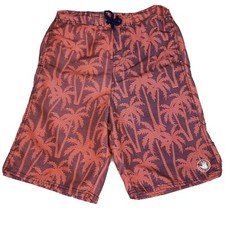 Body Glove Boy's Orange Blue Tropical Palm Tree Print Swim Trunks Size XL 18