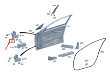 Mercedes-Benz C S206 Front Left Upper Door Hinge A2067200101
