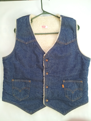 VINTAGE RARE MADE IN USA LEVI'S DENIM VEST IN SIZE L | eBay