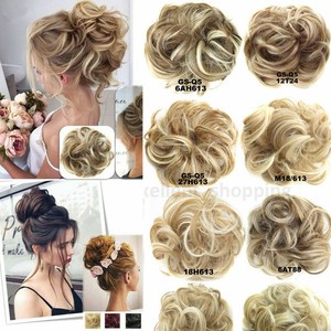 Large Thick Curly Chignon Messy Curly Bun Updo Clip In Hair Piece