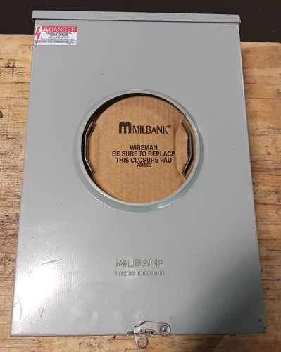 NEW MILBANK 9500L 200 AMP METER SOCKET 7-JAW 1 OR 3-PHASE 600 VAC 3R ...