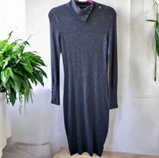 Zara Gray Sheath Pencil Dress Stretch Womens Size Small