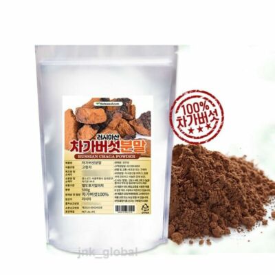 100 % Russischer Reiner Chaga-Pilzpulver Tee Superfood Hochwertig 500g + Trac
