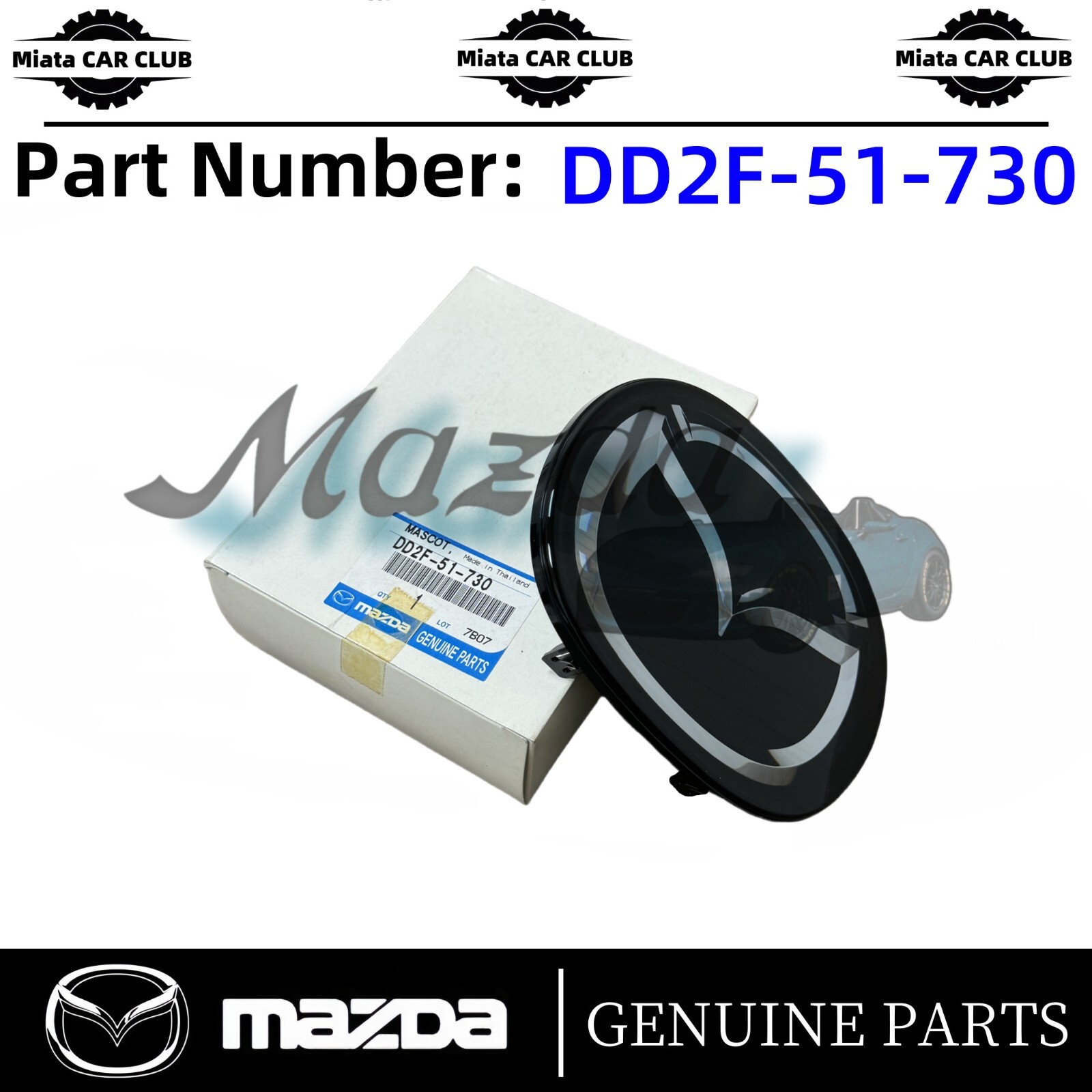 2015-2023 Mazda CX-3 Front Grille Emblem DD2F-51-730 - Genuine OEM