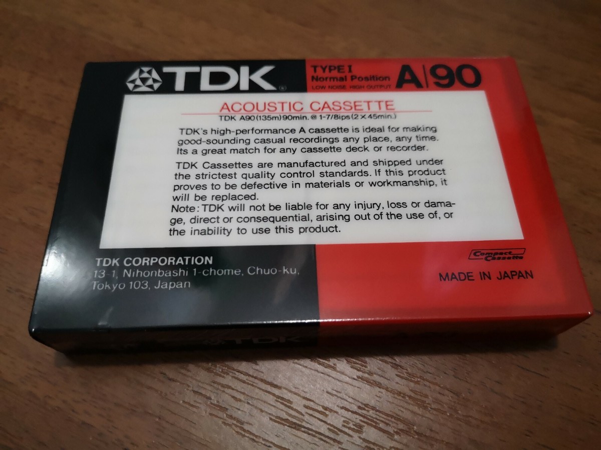TDK A90 NEW VINTAGE EMPTY TAPE AUDIO CASSETTE MADE IN JAPAN | eBay