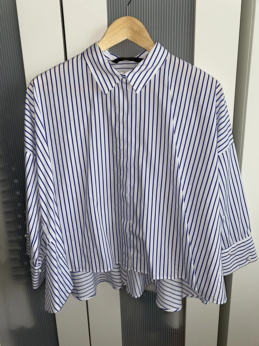 Black and white striped shirt zara cheap