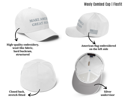 MAGA White Hat Make America Great Again Cap Trump Baseball Hat, Flex Fit, S/M - Picture 6 of 23
