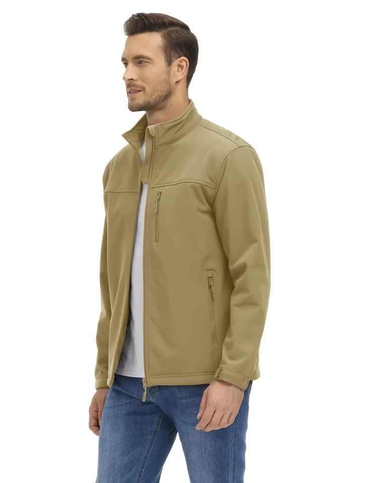 Mens Atheletic Jacket Softshell Hiking Jacket Waterproof Outdoor Casual Coat - Image 4 of 4