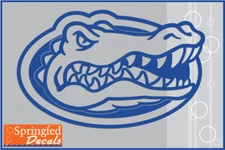 Florida Gators GATOR HEAD LOGO in ROYAL BLUE Cut Vinyl Decal UF Window Sticker