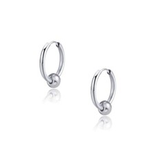 10 paia di orecchini a perno a sfera in argento sterling con