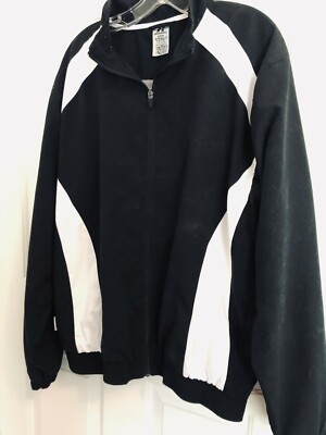 Russeluno ナイロンジャケット ブラック/ホワイト Unworn RUSSELL Men M Black White WINDBREAKER JACKET Full Zip Mesh