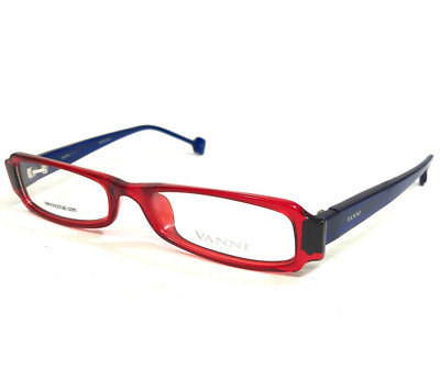 Vanni Occhiali Kinder Brillenfassungen 7672 A75 Blau Rot Rechteckig 49-16-135
