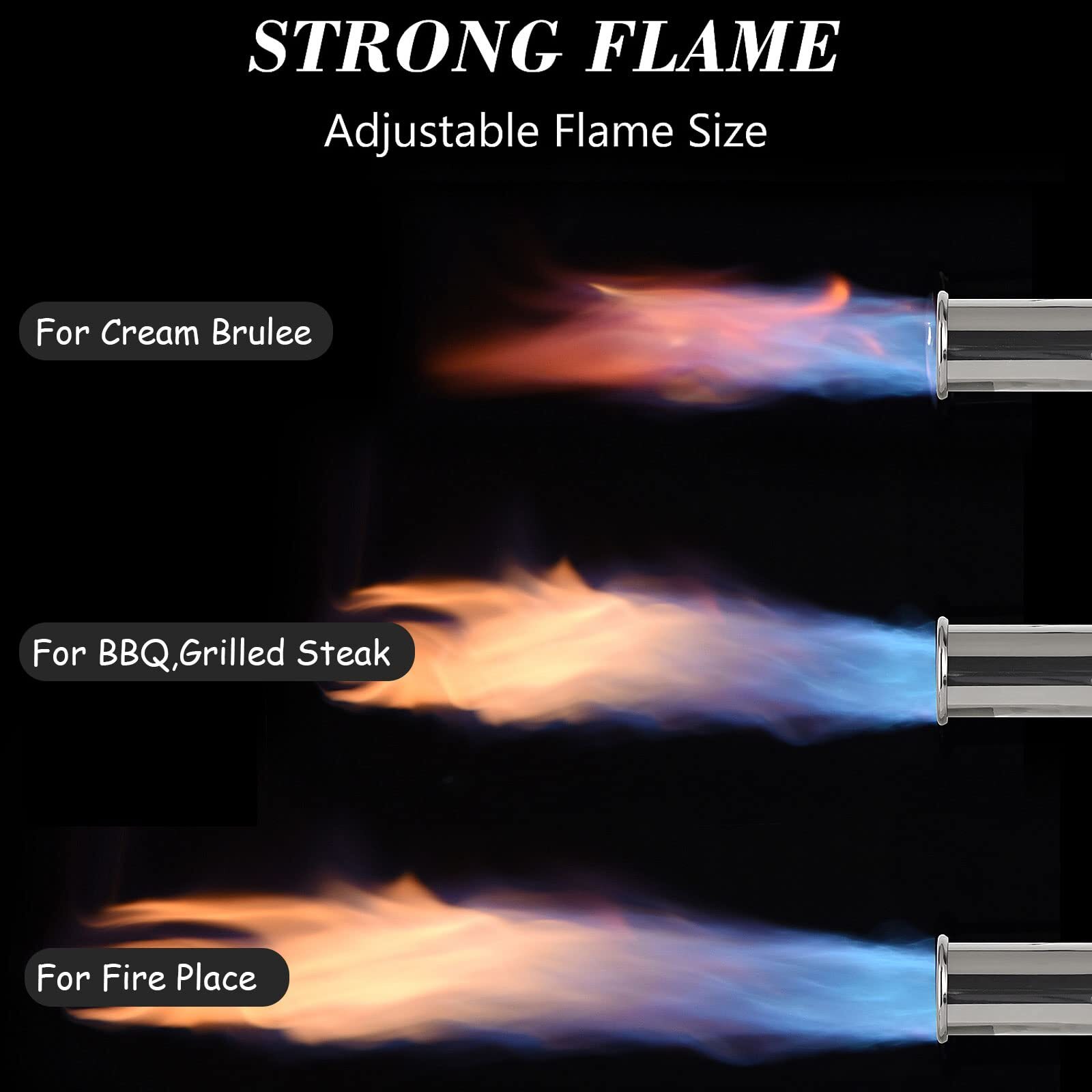 Powerful Propane Torch for Grilling & Cooking Adjustable Flame Culinary Kitchen
