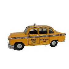 SHING FAT 5 inches Classic Yellow Cab (NYC Taxi) DIE CAST METAL TOY CAR