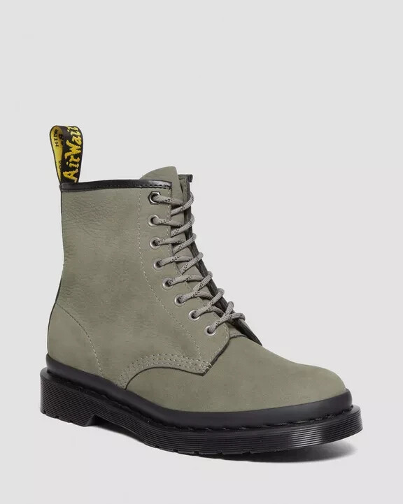 Martens 1460 Nickel Grey Milled Nubuck Eye Boots Mens US Women's US  10