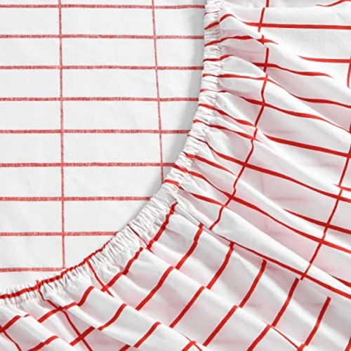 MARIMEKKO- Queen Sheet Set, Cotton Percale Bedding Set, Crisp & Cool, Lightwe... - Picture 8 of 11