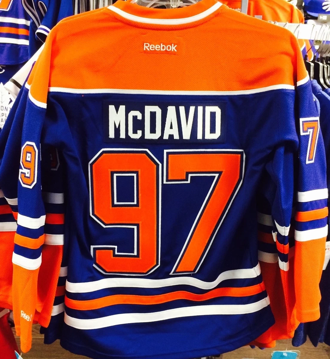 Connor McDavid Edmonton Oilers Autographed Orange Reebok Jersey - Upper Deck