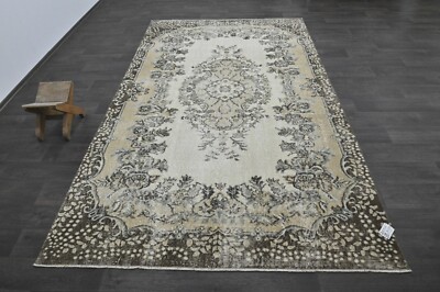 Oushak Türkisch Vintage Teppich 6x10 Kelim Rug Anatolisch Handarbeit Boho Dek...