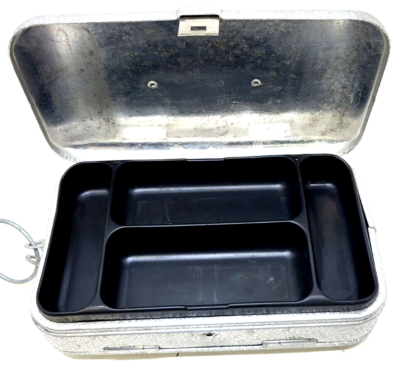antique pocket tackle box Vtg Antique UMCO Corp. Aluminum Metal Fishing Pocket Tackle Box Model P-9  USA