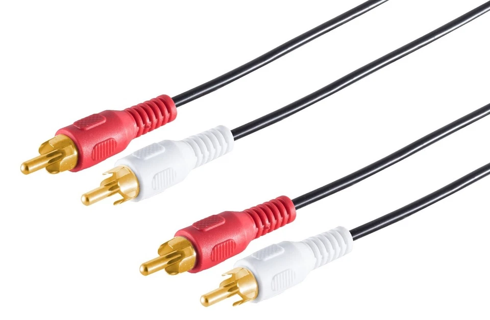 MARKENLOS Cinchkabel Cinch Kabel HIFI stereo Audio 2 Stecker Stecker vergoldet alle Längen