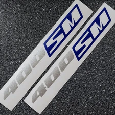 400 SM silver blue decal sticker 5x0.63inch decals s body 17 20 drz 18 400SM
