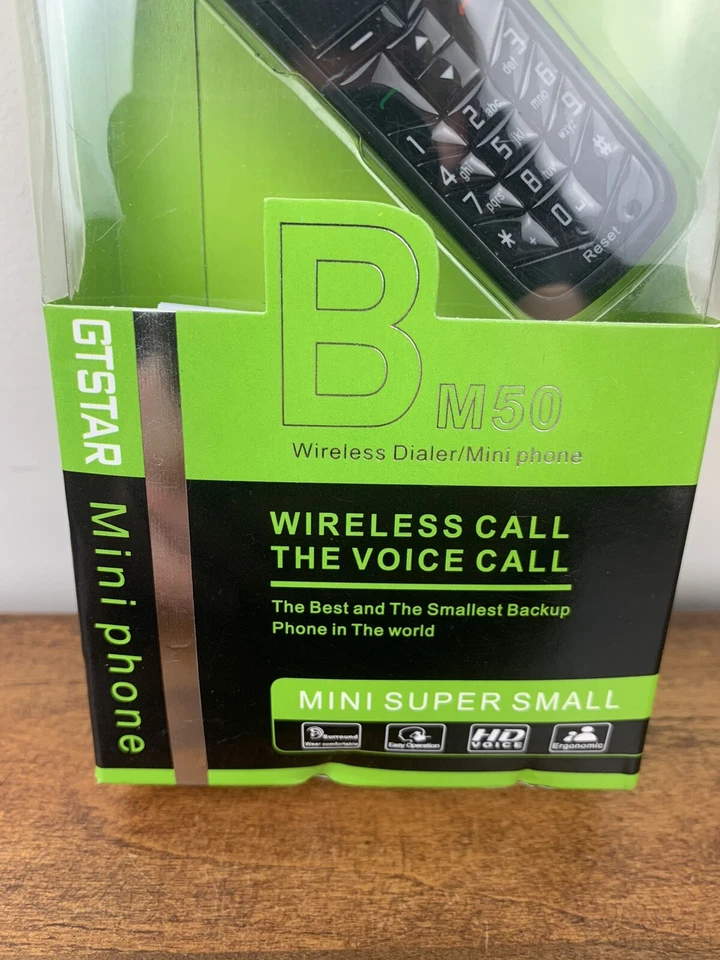 Mini Teléfono GTStar BM50 GSM Teléfono Celular Bluetooth Marcador Negro - Caja Abierta Foto 2 de 4