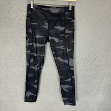 Athleta Camo Contender 7/8 Tight Leggings Grey/black Women Size Small