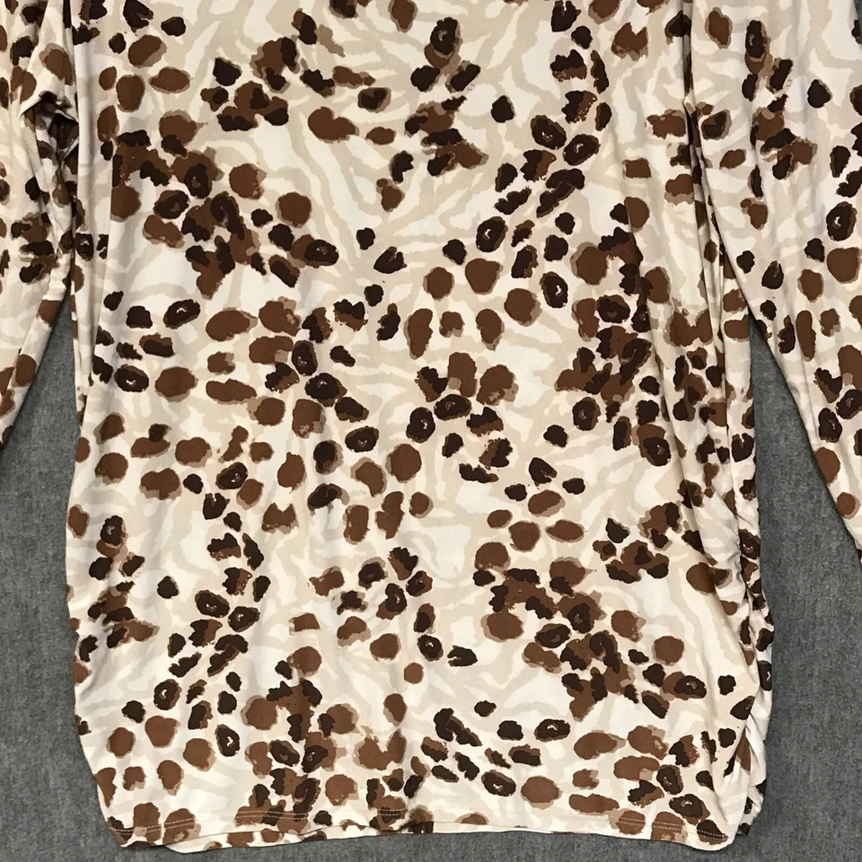 Top de pijama Alfani para mujer grande manga larga elástico camisa para dormir informal Foto 3 de 4