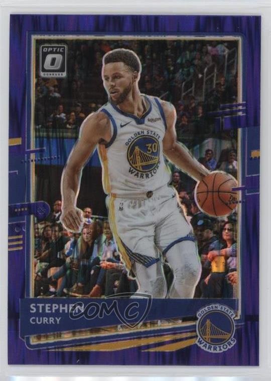 2020-21 Panini Donruss Optic Purple Shock Prizm Stephen Curry #17 00jz