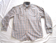 Men's Tommy Hilfiger Plaid Cotton Button Long Sleeve Shirt Sz L MT658 