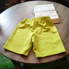 Nike boys Yellow Mesh Athletic Activewear Shorts Elastic Waist Solid Polyester L
