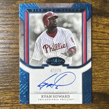 Topps 2024 Tier One Ryan Howard Auto Talent #T1TA-RH Blue Foil /75 Phillies