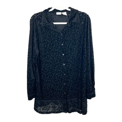 Vintage Dividends velvet burnout tunic top Whimsigoth 90s gothic witchy L
