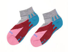 Balega L110533 Womens Grey/Pink 1-Pack Enduro Run Quarter Socks Size M