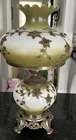 VINTAGE GIM GONE WITH THE WIND HURRICANE LAMP FLORAL AS IS